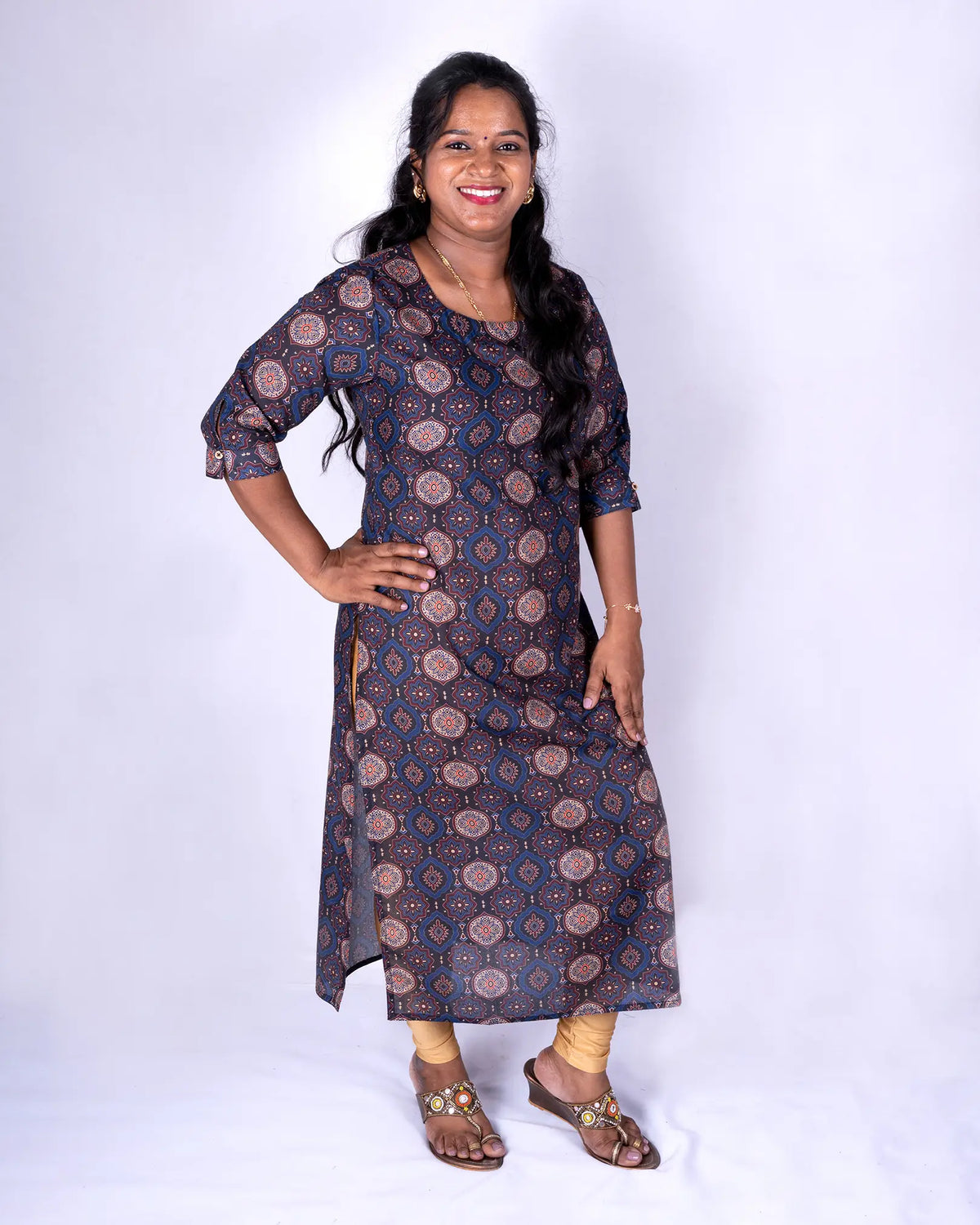 Poly Cotton Printed Kurti