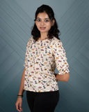 Dino Multi  Printed Short Top