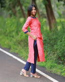 Golden Vine Kurti set with Dupatta