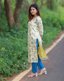 Neela Vaanam Kurti set with Dupatta
