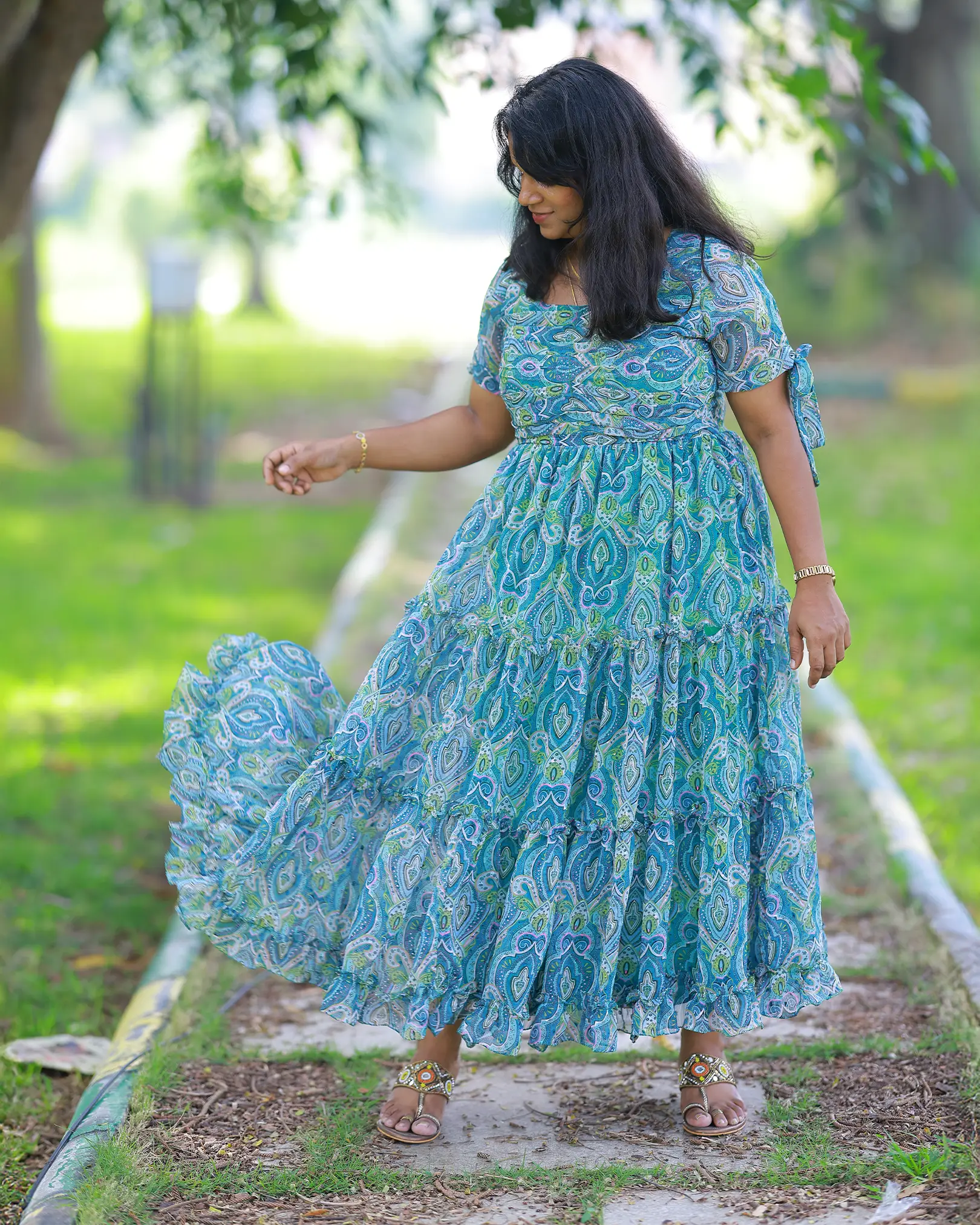 Ocean Breeze Boho Maxi Dress