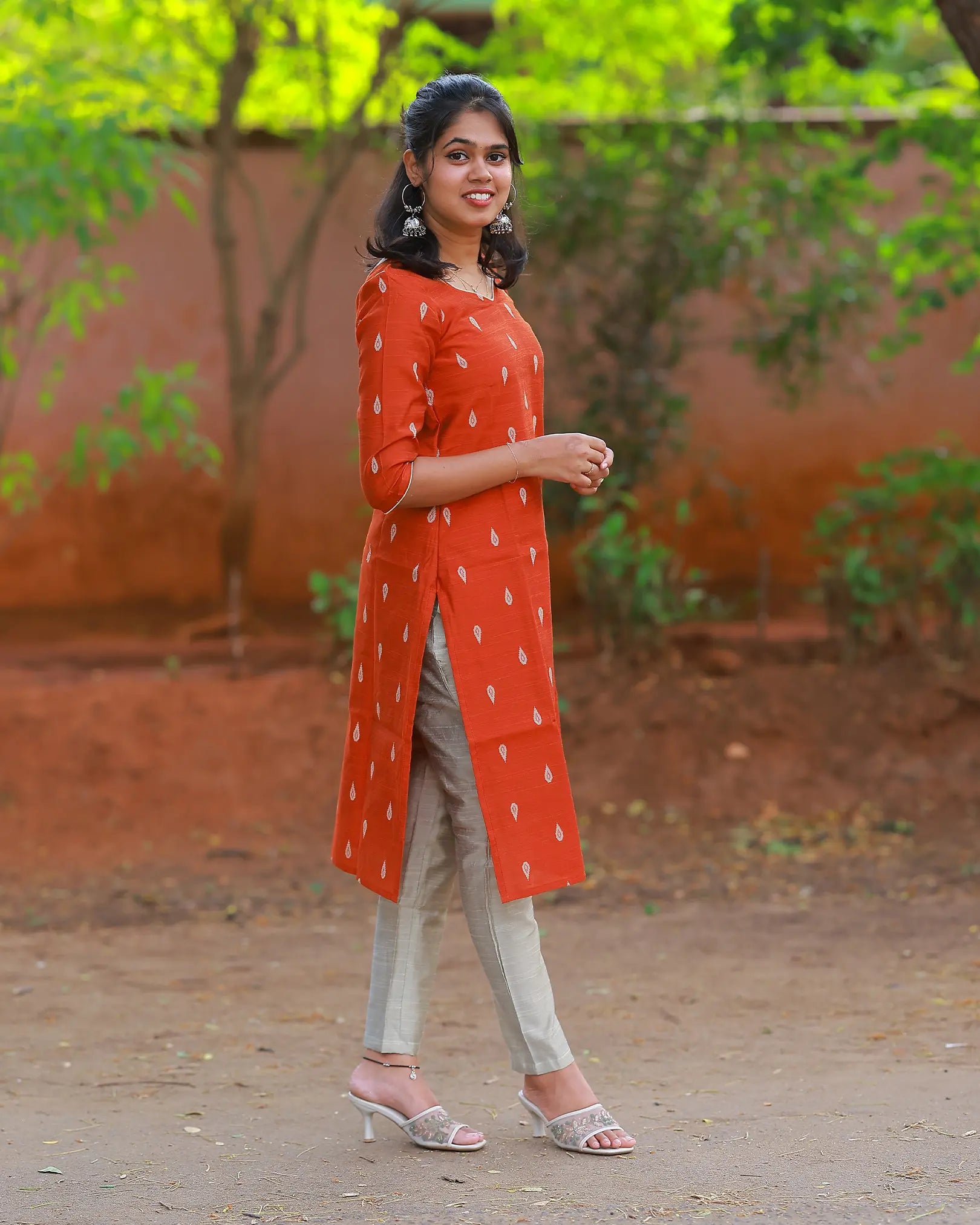 Sevvannam Kurti set with Dupatta