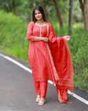 Mathiya Sembaruthi Kurti set with Dupatta