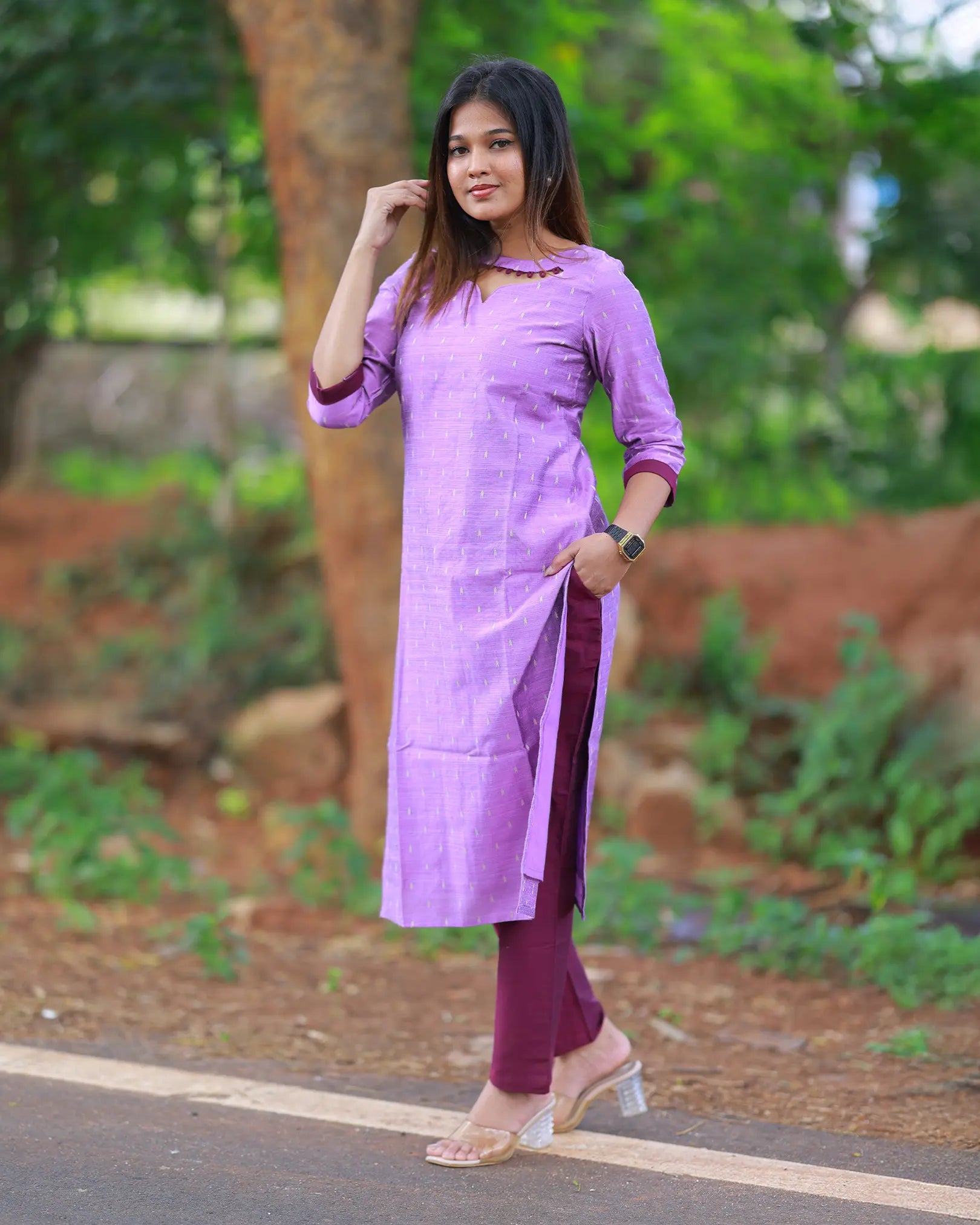 Mauvilaam  Kurti set with Dupatta