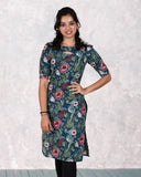 Green Red Floral Kurti