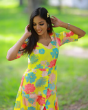 Sunlit Garden Floral Kurti