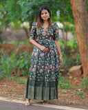 Malar Vanam Maxi-Floral Classic Gown