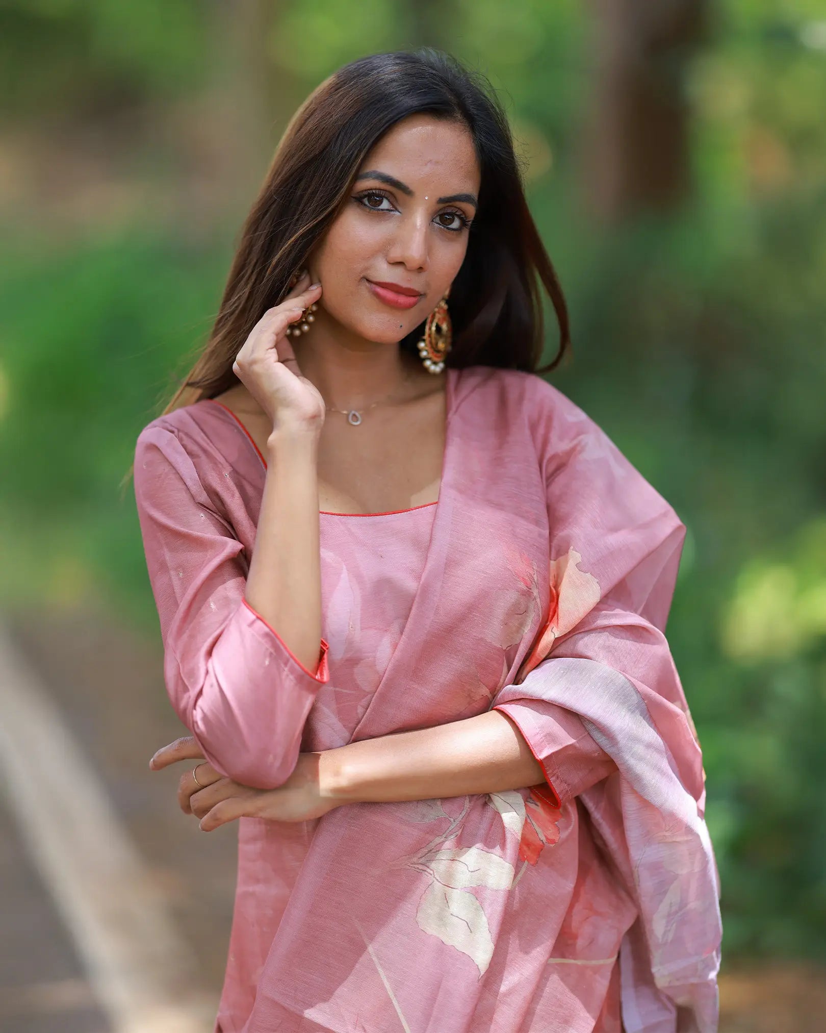 Poondhottam Kurthi Top and Dupatta