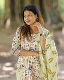 Kalaichithiram Kurti set with Dupatta