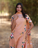 Suva Peach Garden Salwar Top and Bottom