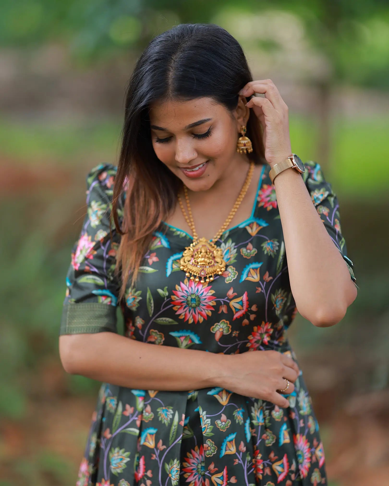 Malar Vanam Maxi-Floral Classic Gown