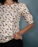 Dino Multi  Printed Short Top