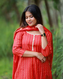 Mathiya Sembaruthi Kurti set with Dupatta