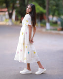 Suva Cotton Butterfly Embroidery Dress