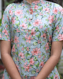 Green Floral Printed Top and Bottom