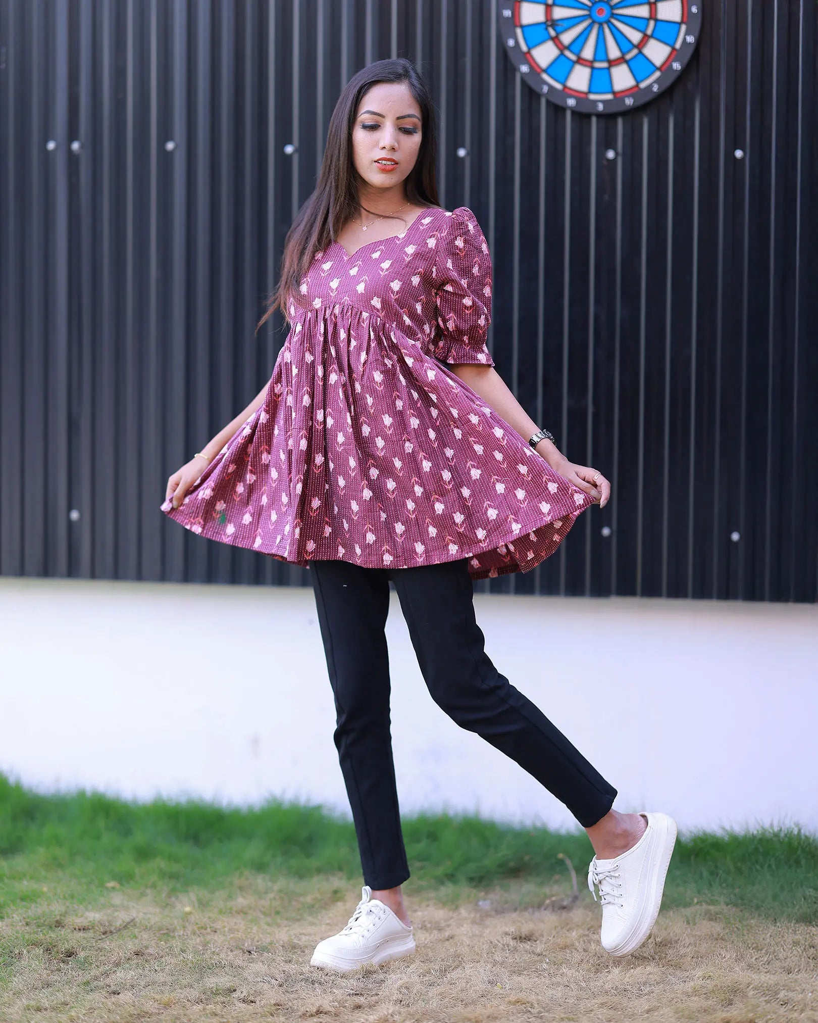 Mulberry Petal Peplum