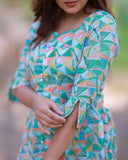 Geometric kota A-line kurti