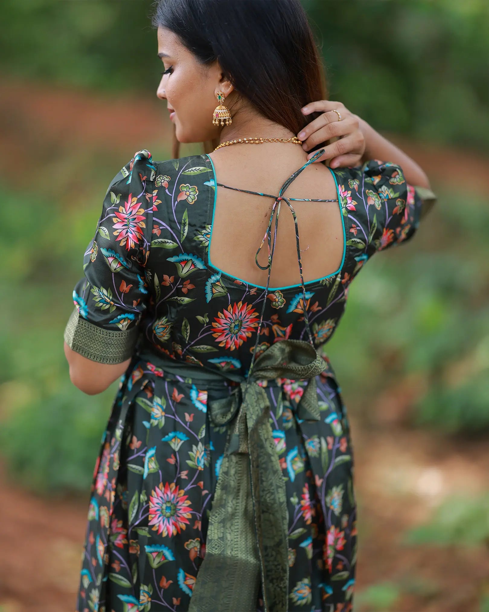 Malar Vanam Maxi-Floral Classic Gown