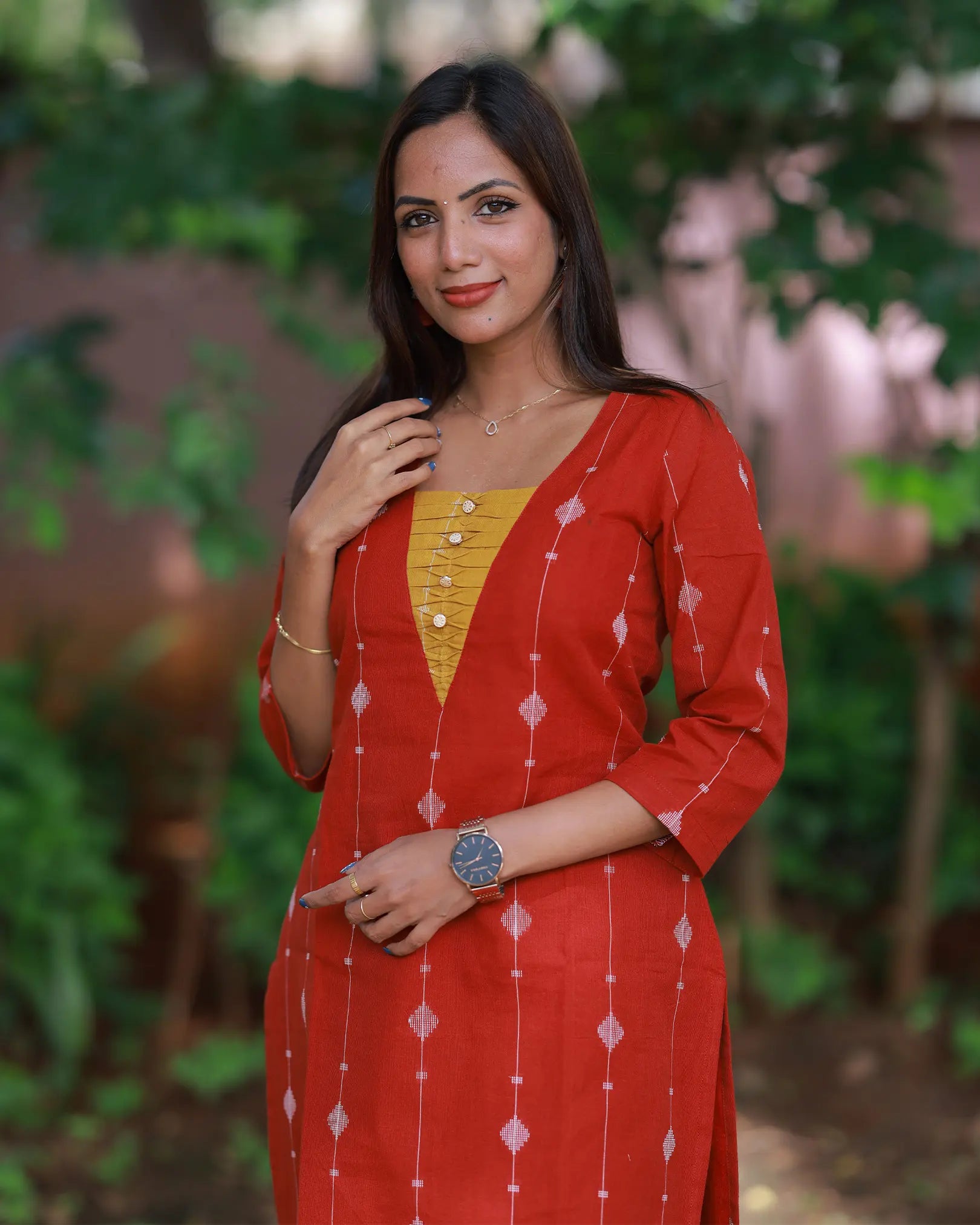 Sembon Kurti Set with Dupatta