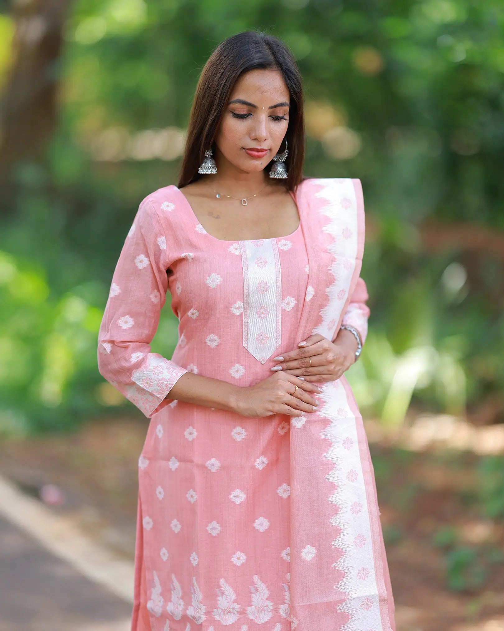 Semmanjal Menmai Kurti Top and Dupatta