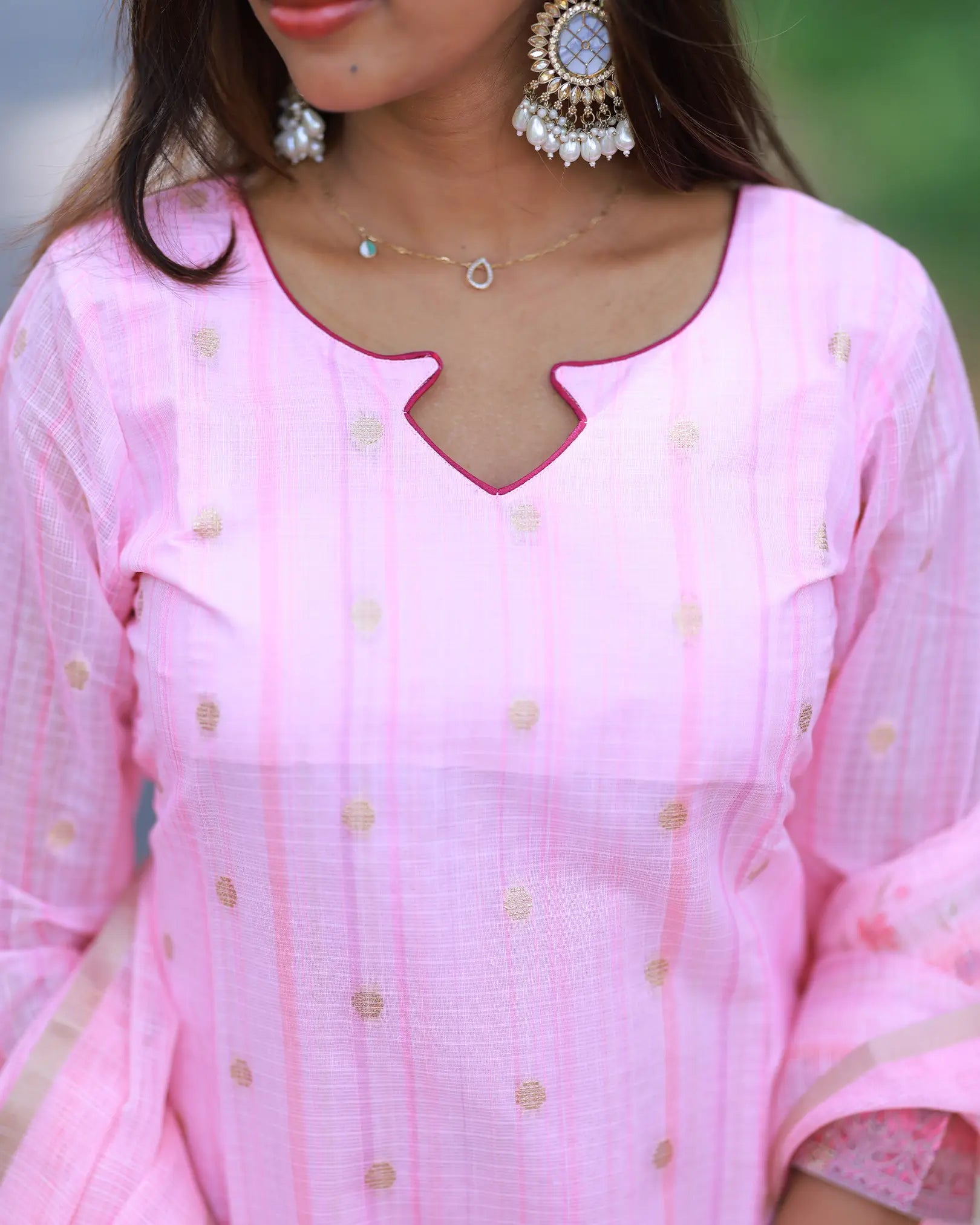 Melliya Roja Kurti Top and Dupatta