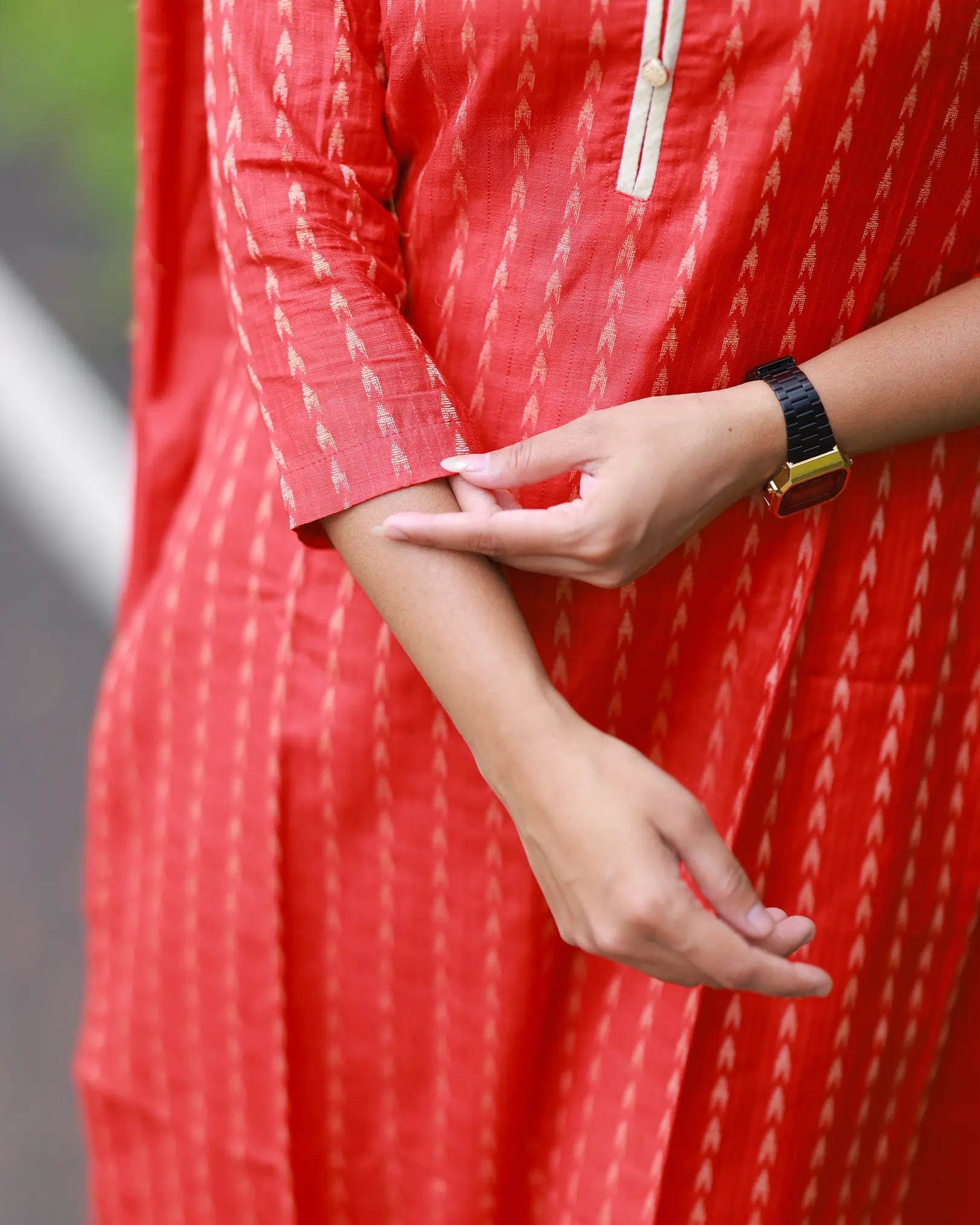 Mathiya Sembaruthi Kurti set with Dupatta