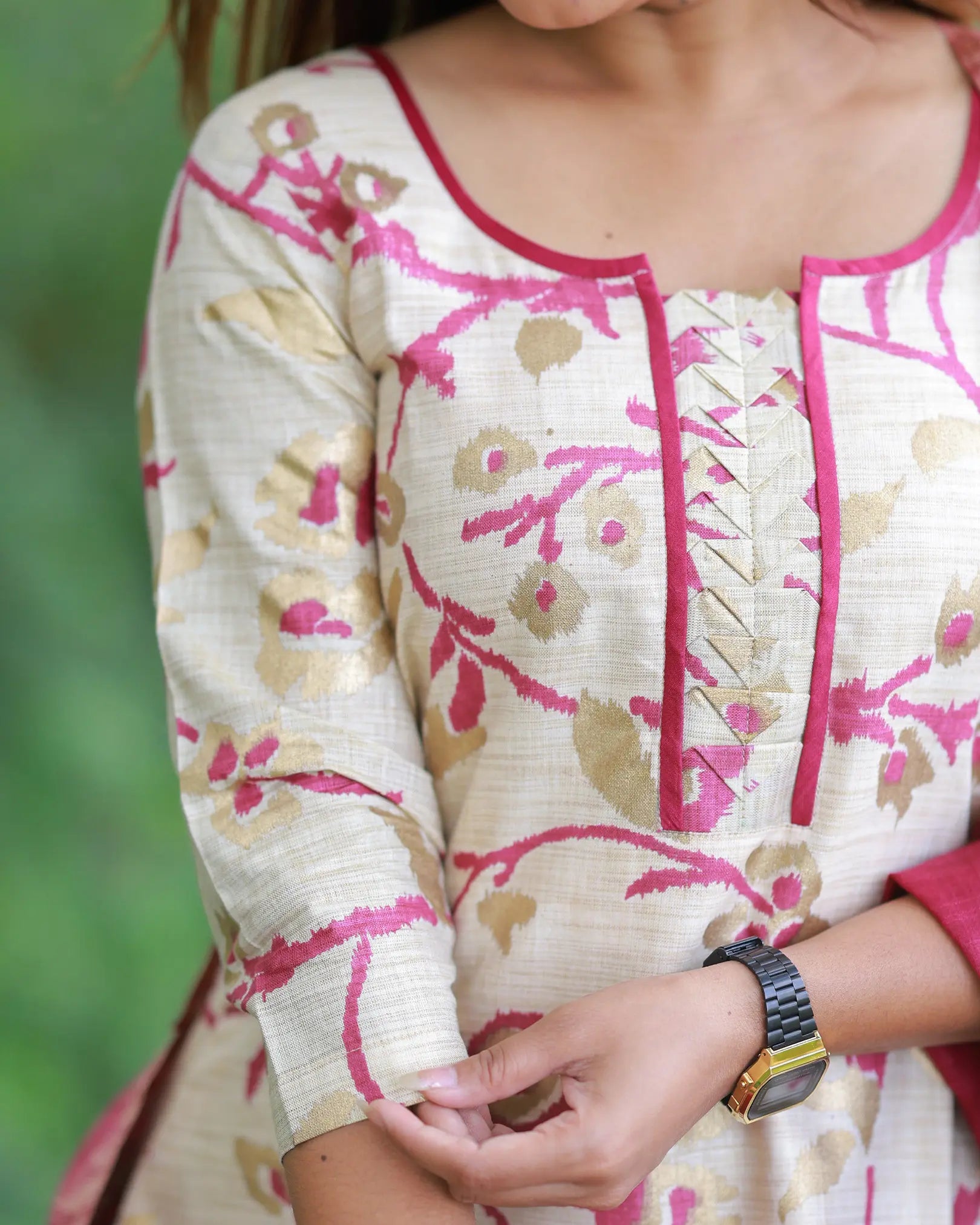 Maragatha Roja Kurti set with Dupatta