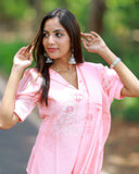 Light Pink Kurti  Top and Dupatta