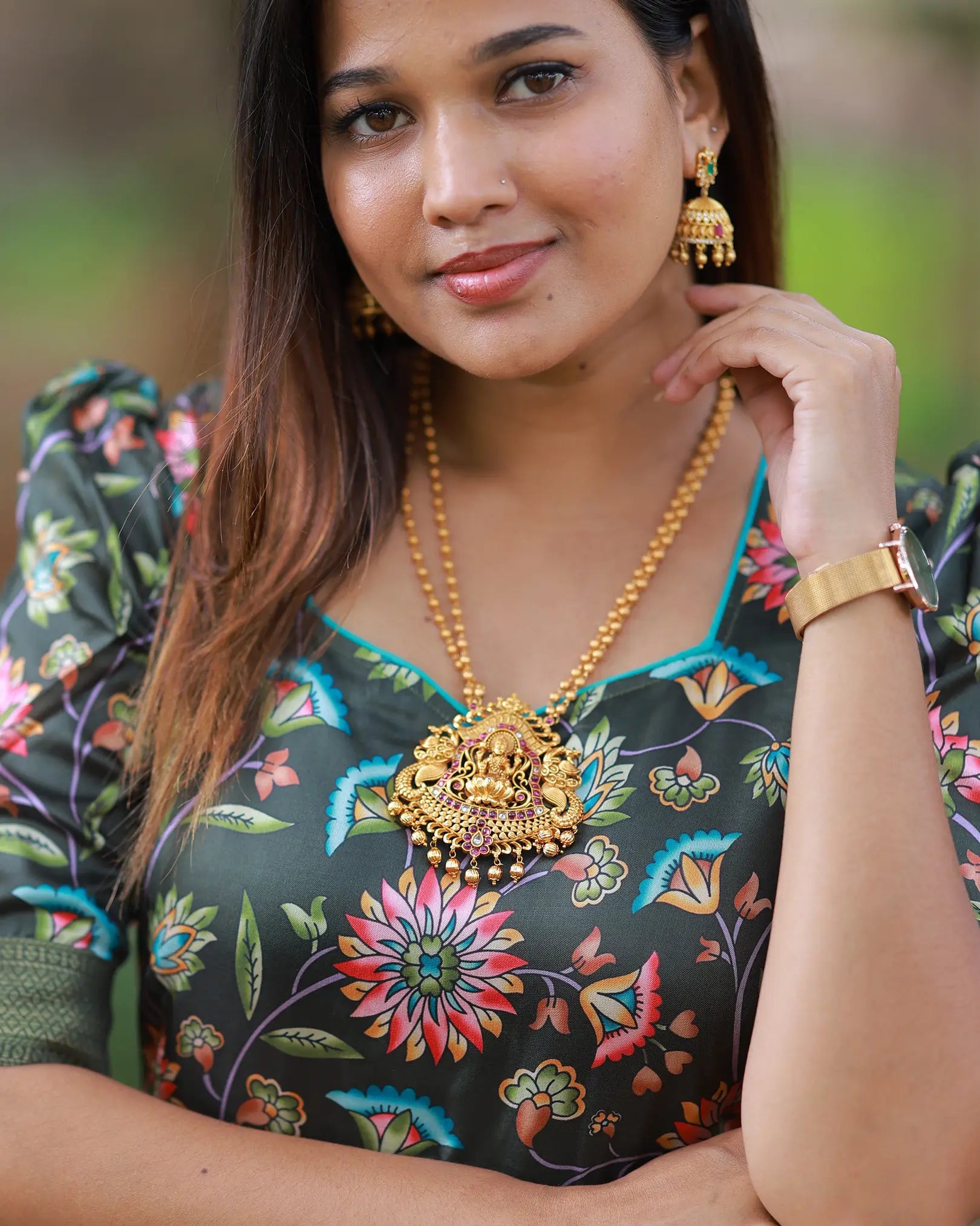 Malar Vanam Maxi-Floral Classic Gown