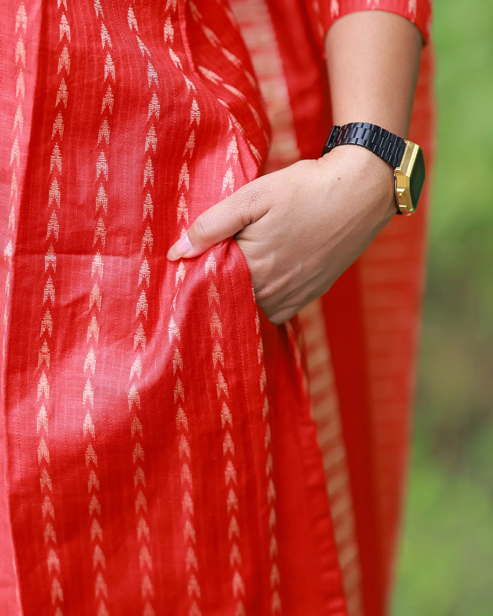 Mathiya Sembaruthi Kurti set with Dupatta