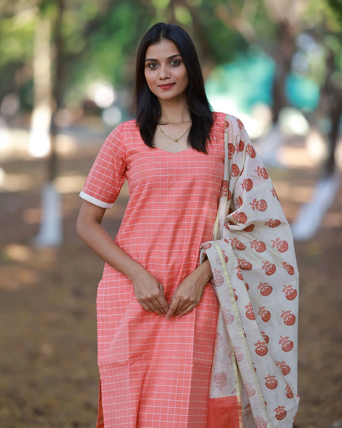 Suva Checks Kurti Set