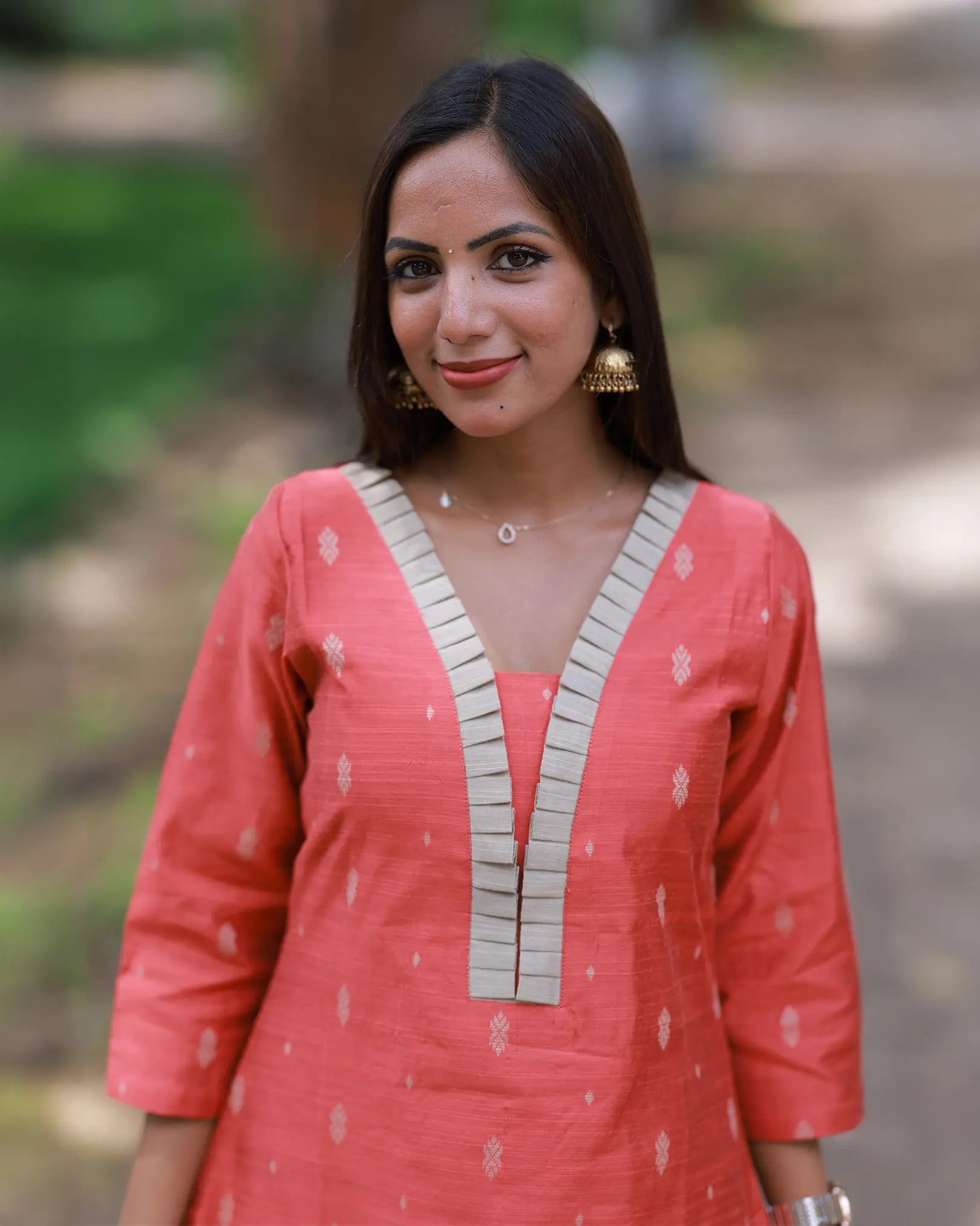 Pavazha Megam Kurti set with Dupatta