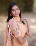Suva Peach Garden Salwar Top and Bottom