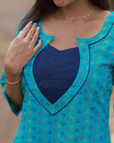Neelavaani Kurti sert with Dupatta