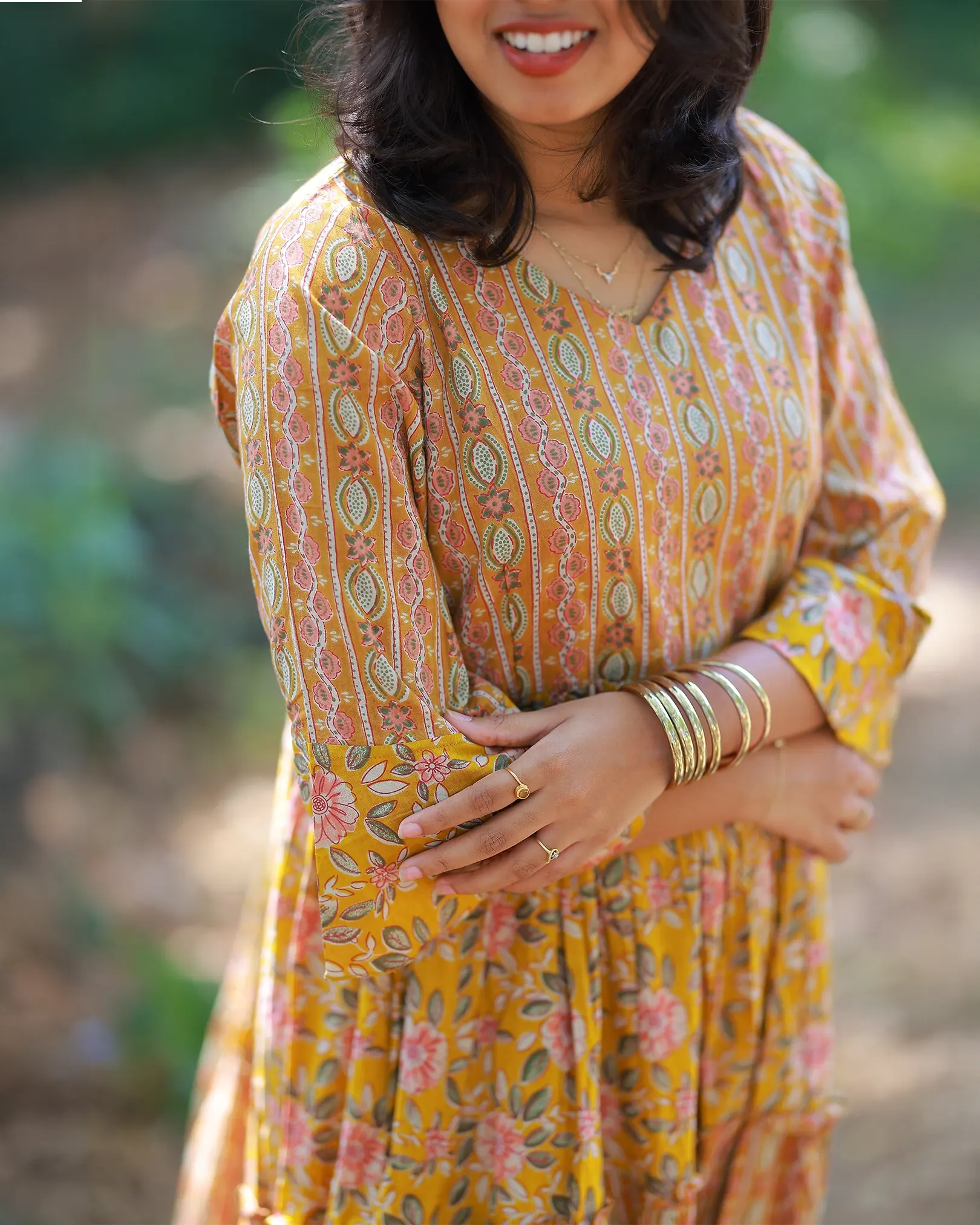 Manjal Poongaatru Maxi Dress