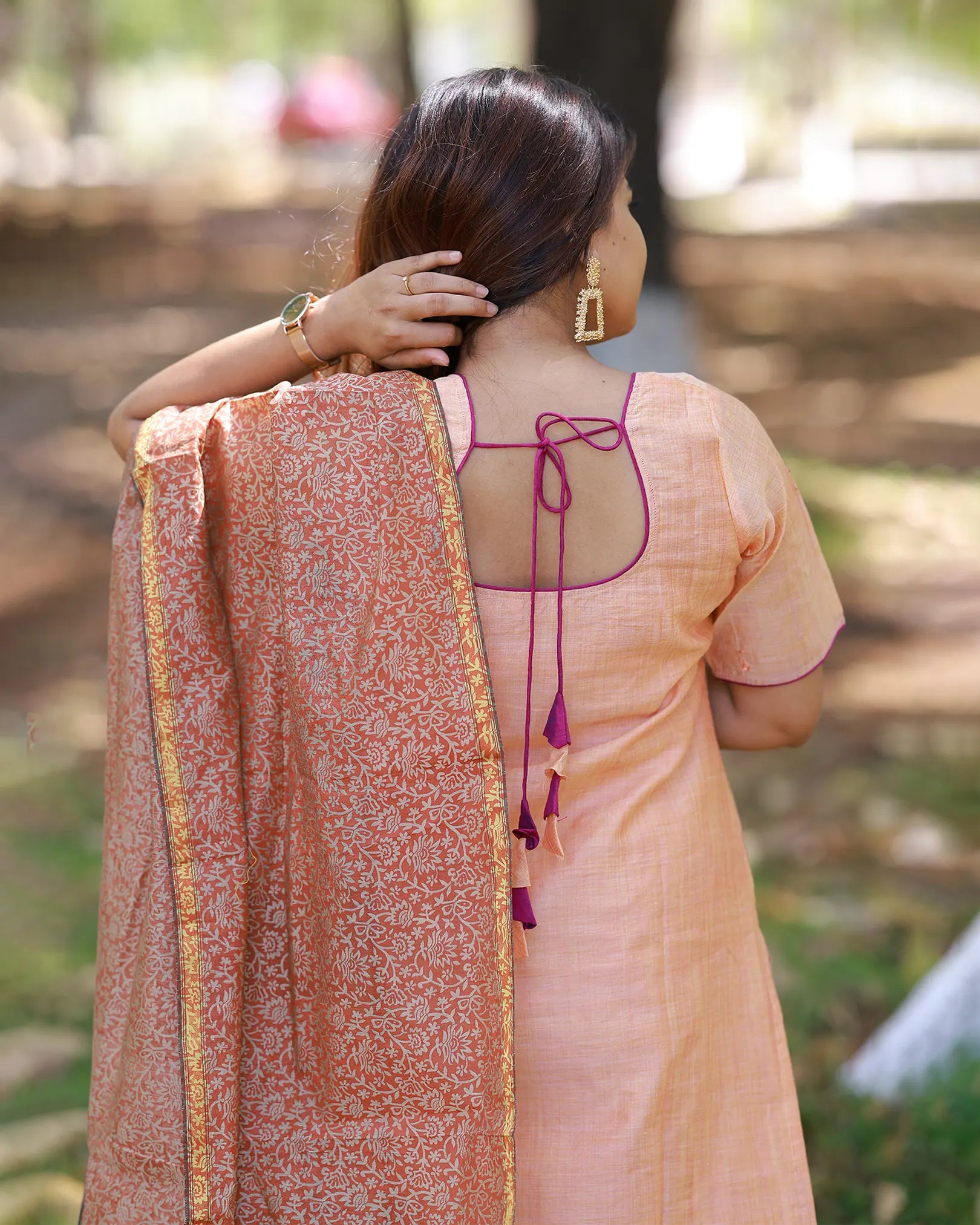 Manjal Poongaatru Kurti set with Dupatta