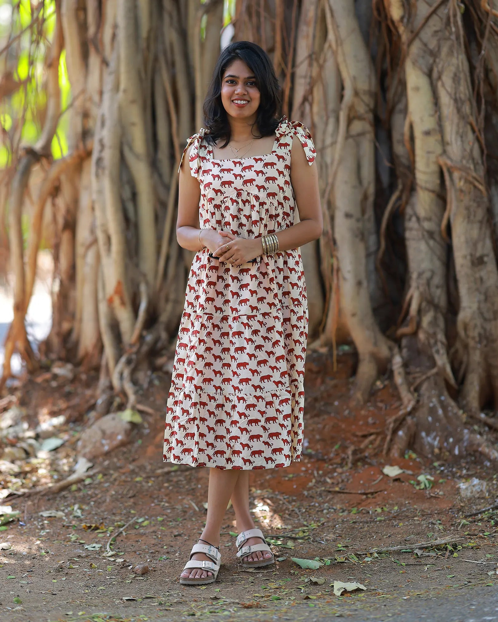 Siragugal Tie-Up Midi Dress