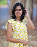 Manjal Malai Ruffle Midi Dress