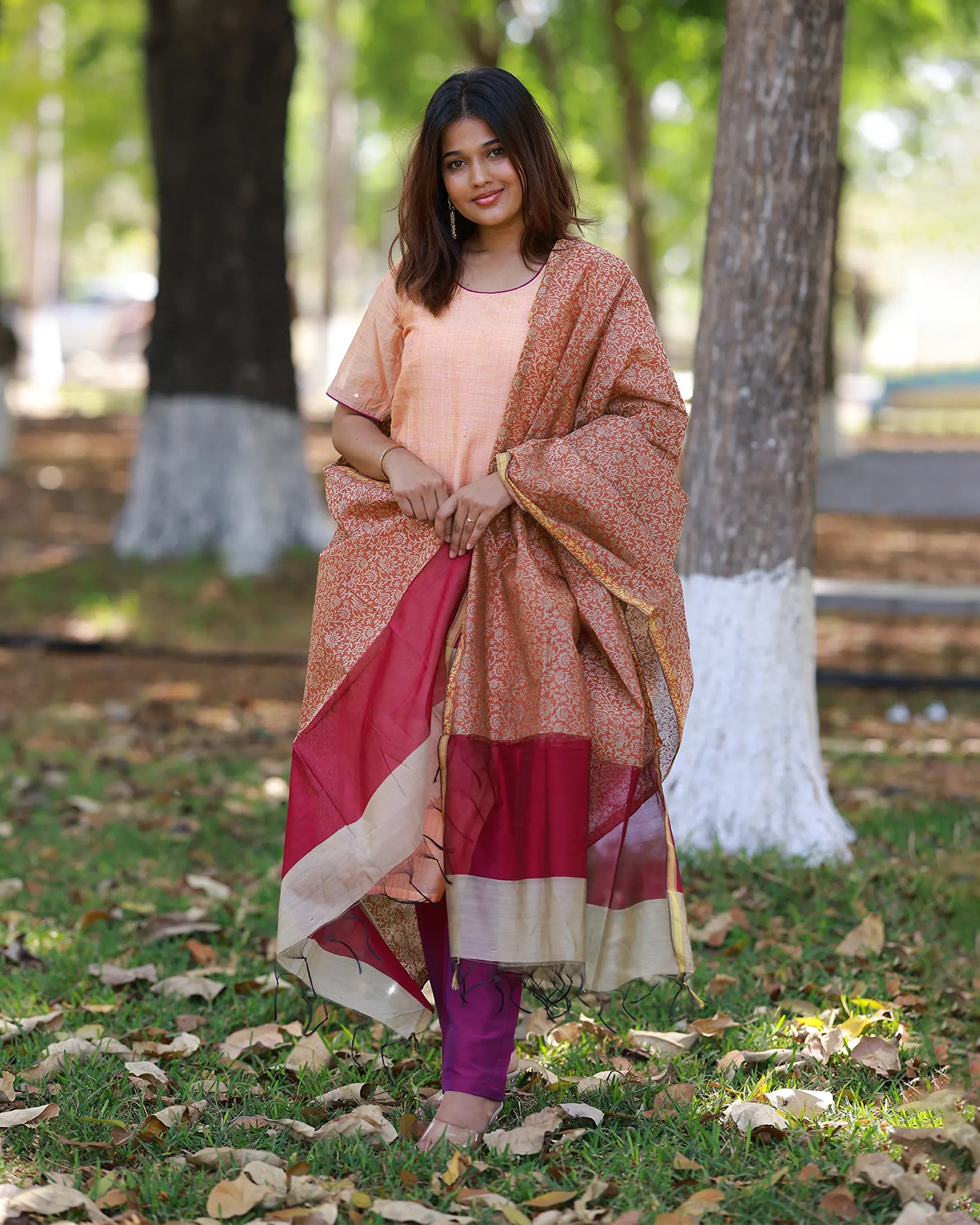 Manjal Poongaatru Kurti set with Dupatta