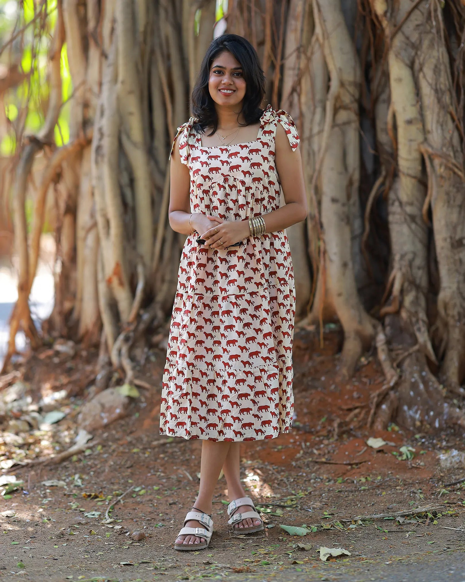 Siragugal Tie-Up Midi Dress