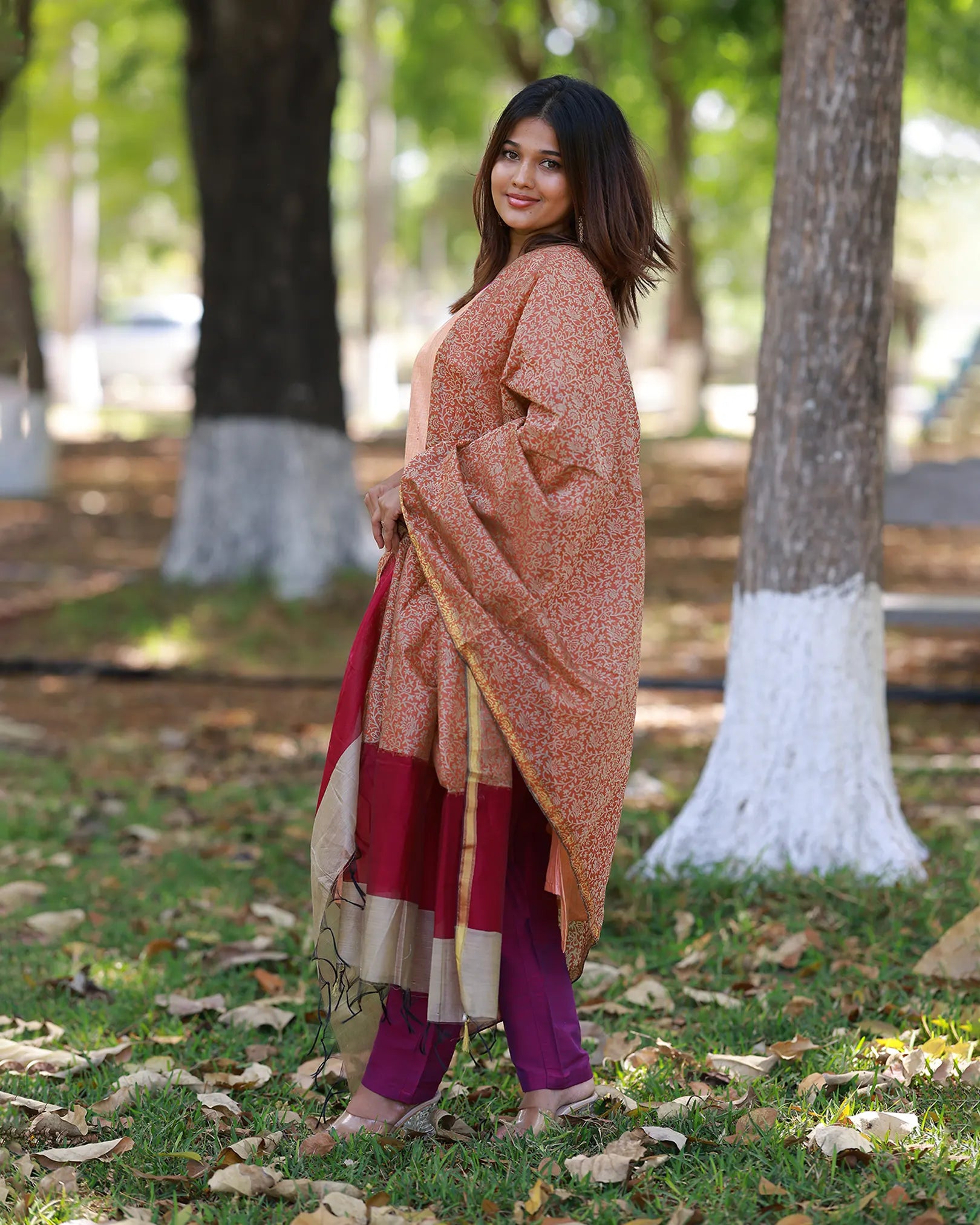 Manjal Poongaatru Kurti set with Dupatta