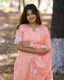Suva Peach linen Kurti