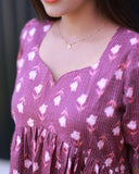 Mulberry Petal Peplum