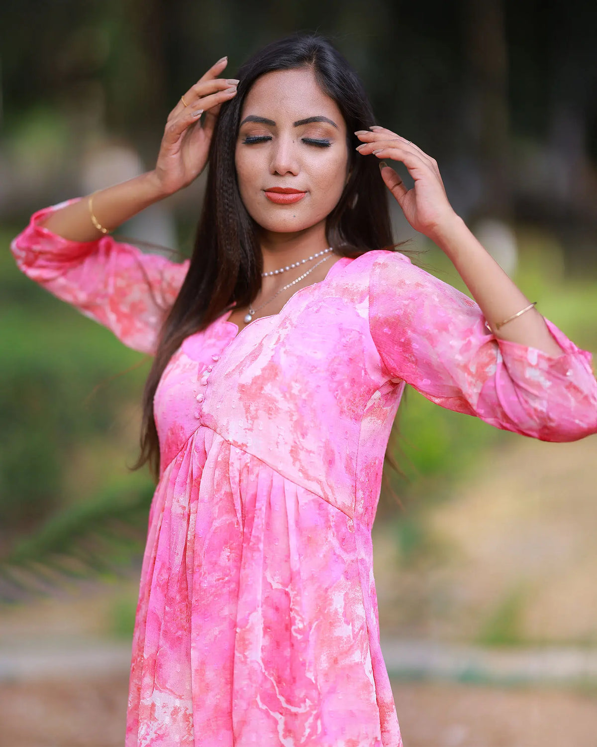 Marble Breeze Maxi Dress