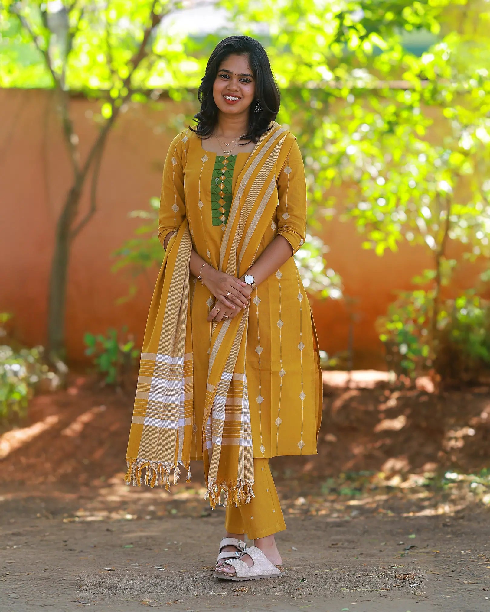 Sunheriya Charm Kurti Set with Dupatta – Suva Attire