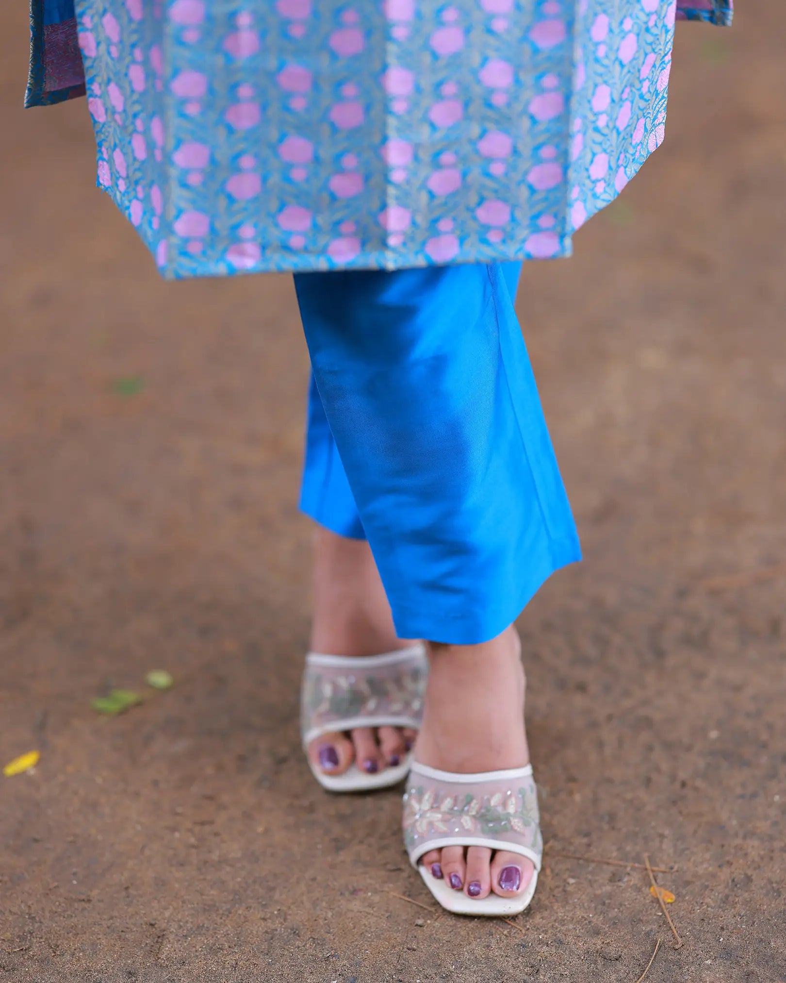 Neelakiranam Top and Bottom Brocade Set