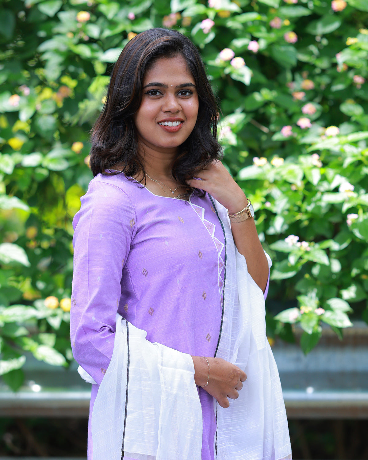 Vayalin Mugil Kurti Set with Dupatta