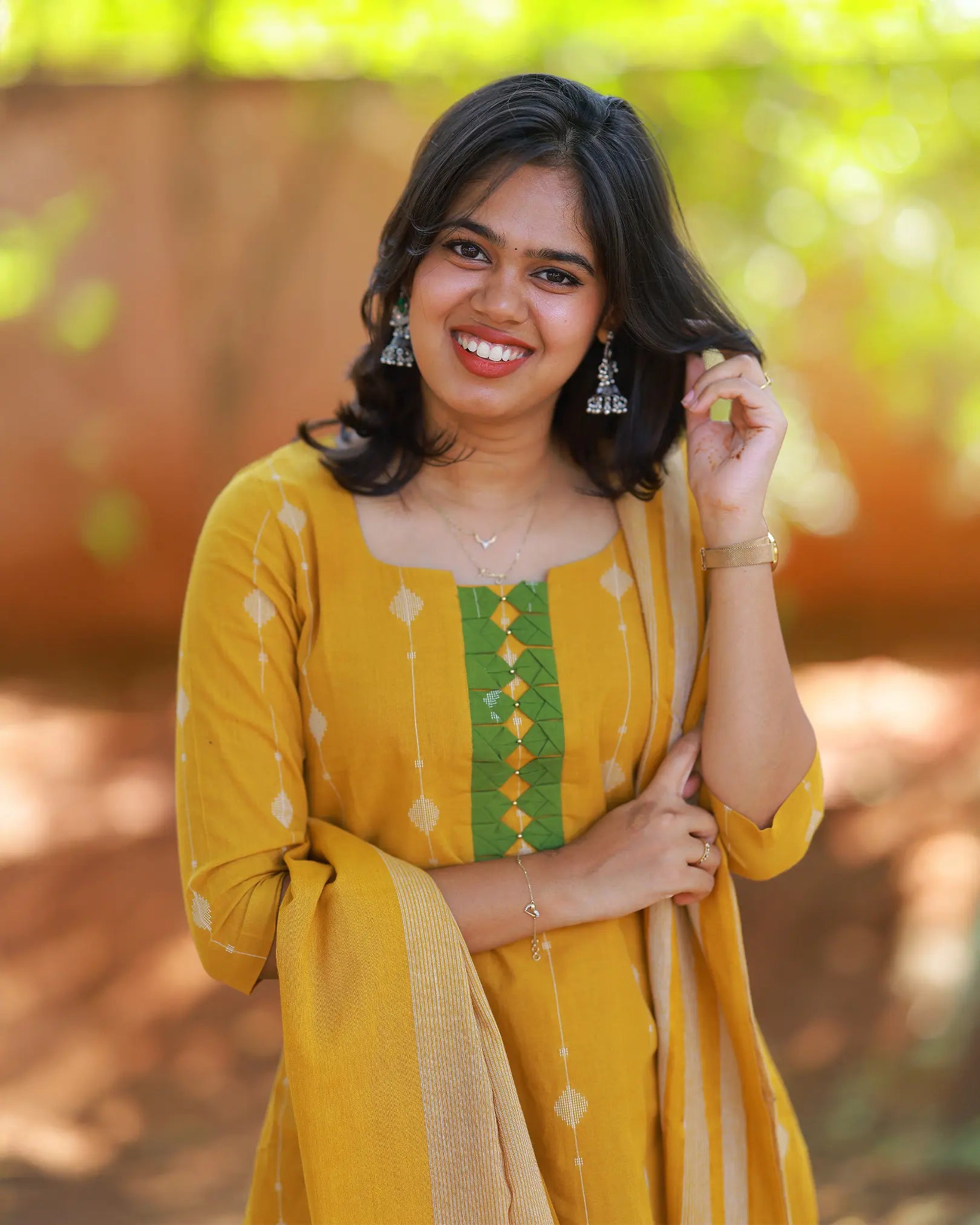 Sunheriya Charm Kurti Set with Dupatta – Suva Attire