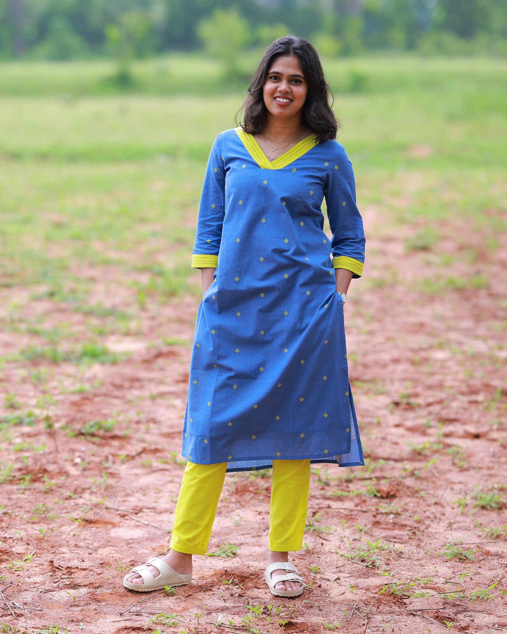 Neerth Thenral Kurti set with Dupatta