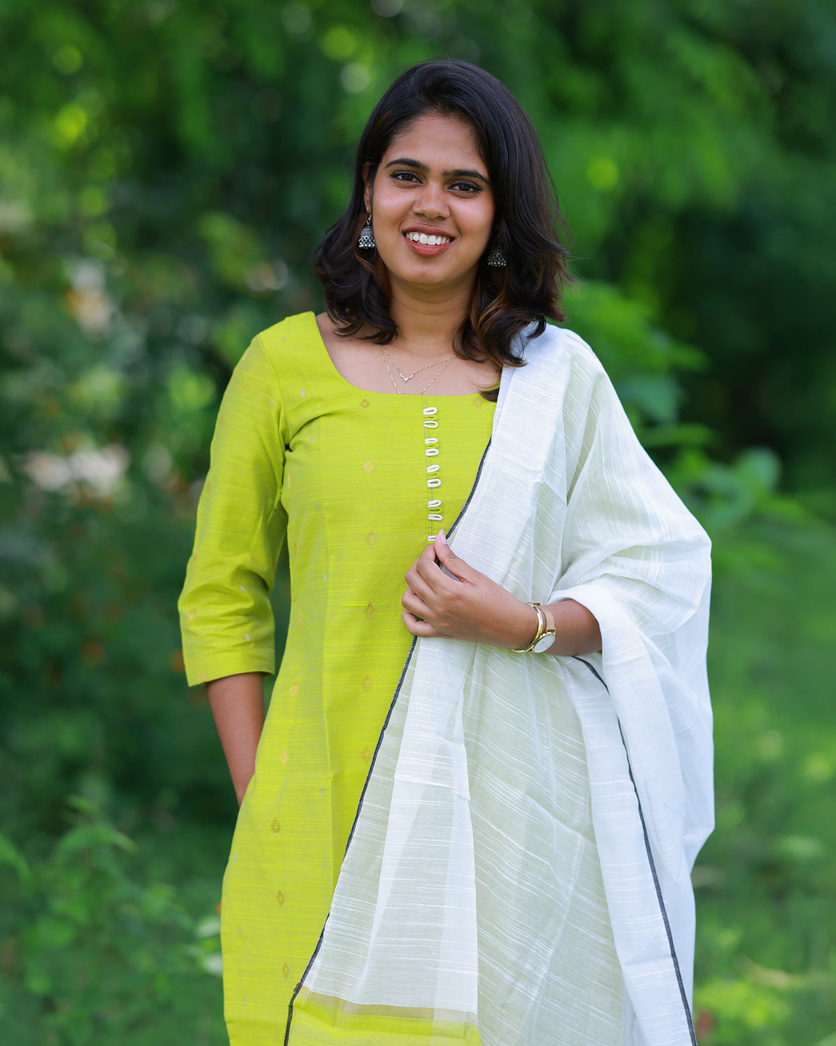 Manjal Visumbu Kurta set with Dupatta